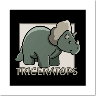 Cute Triceratops Posters and Art